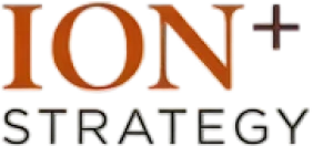 ION+ Strategy branding with plus symbol